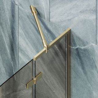 Шторка на ванну MaybahGlass MGV-916-3 99см золото